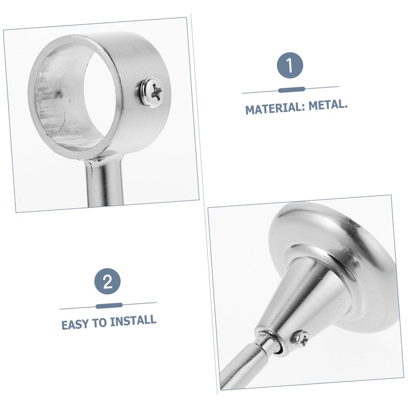 ULDIGI 28mm Diameter Ceiling Bracket Metal Curtain Pole Support for