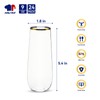 JOLLY CHEF 24 Pack Stemless Plastic Champagne Flutes Disposable 9