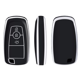 OFFCURVE Key Cover Car Key Case Key Cover Key Case Key Protective Cover Fits Ford Ford S-Max F150 MK4 Focus Mustang Ecosport Fusion Edge Explorer Lincoln MKC MKX MKZ