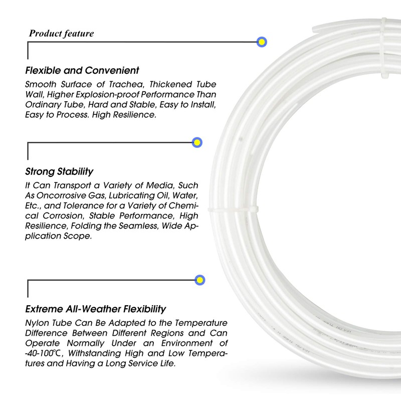 TAILONZ PNEUMATIC Air Line 1/4 inch od Pneumatic Nylon Tube
