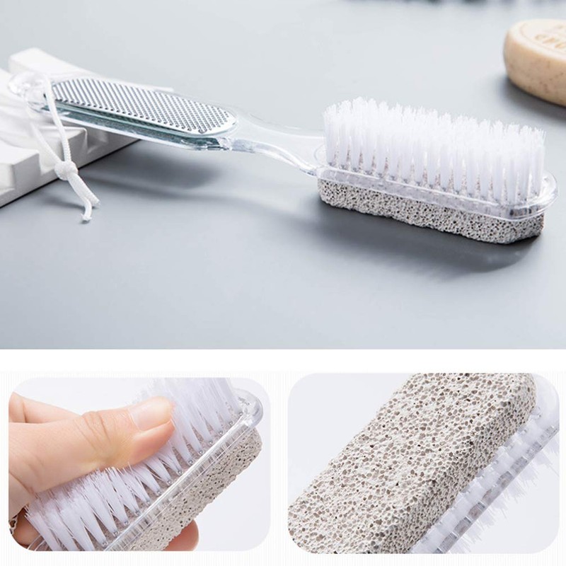 ARTIBETTER 4-in-1 Foot Brush with Pumice Stone and Callus Remover