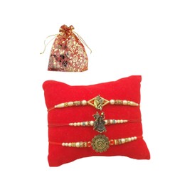 Rakhi for Brother,Stylish Bracelet God Idol RAKHI with BEST Design - Thread Raksha bandhan Rakhi Gift, Wrist bands for loving/Brother Sister, Father & Friends. (Rakhi Design 1, Small)