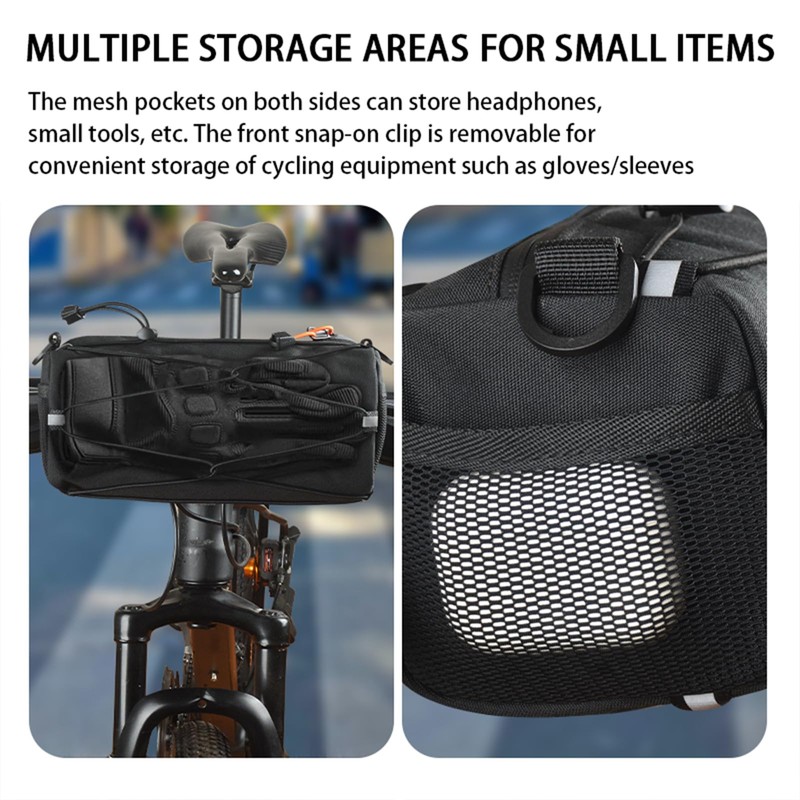 WOLFILIST Multifunctional Bike Handlebar Bag - 2.4L Waterproof Bike Frame