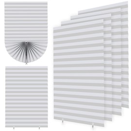 4 Pack Paper Blinds for Windows Stick On, Temporary Blackout Blinds Window No Drill, Stick on Blinds Curtains High Shading Blinds for Home Bedroom Bathroom Windows (White, 60W x 150H cm)