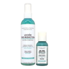 Nuestra Tierra Cosmética Loción Crio Reductora Corporal, con Fucoxantina, Reafirmante para Vendas Frías, Efecto Hielo