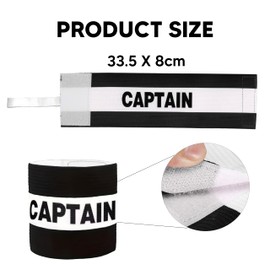 Mastery Captains Armband for Football Black 3 Pcs – Elastic Sports Arm Band for Youths, Comfortable & Adjustable Captain Bands for Soccer & Team Sports (Cap. Armband 2)