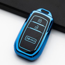 WTSHOPME Key Fob Cover Keychain Fit for Toyota 2022-2025 Prius Corolla Cross Hatchback Tundra Sequoia LE XLE Smart Key