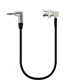 Tentacle Sync Timecode Cable 3.5 mm TRS Jack to BNC for ARRI AMIRA, for Canon EOS C300 Mark II III C500 C70, for Sony FX6 FX9 Camera, Sound Devices Zoom F8 Recorder, Zaxcom(7.8 inch Right Angle BNC)