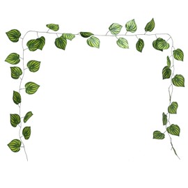 Simulation Watermelon Leaf Rattan Green Leaf Plant Ceiling Decoration Vine for Garden