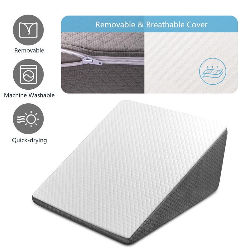 OAISZ Wedge Pillow for Sleep Apnea, 12 Inch Bed Wedge