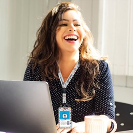 Giancomics Teacher Lanyards for Id Badges, ID Badge Holder with Lanyard Badge Reel Retractable, Rainbow Cute Lanyard with ID Holder Keychain Clip Name Tag ID Card Holder for Women Men Work Office