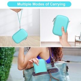 Canboc Digital Camera Case for CAMKORY/Sevenat/Lecran/Besungo/VAHOIALD/BEVLXNIV/IWEUKJLO Video Vlogging Camera and Other Compact Portable Mini Teens Cameras, Mesh Bag fit Cable, Green