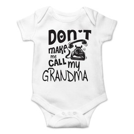 AW Fashions Don't Make Me Call My Grandma - I Love My Grandmother - Lindo body de una pieza para bebé, Blanco, 6 meses