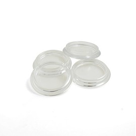 Design61 Furniture Coasters for Round Furniture Feet Roller Coasters Piano Coasters Floor Protection Caps for Feet up to 60 mm Pack of 4 Crystal Clear