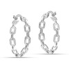 LeCalla 925 Sterling Silver Link Hoop Earrings for Women |