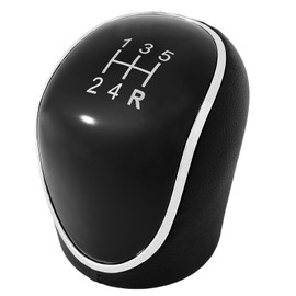 XUKEY Manual Gear Knob 5 Gears for Ford Focus Fiesta Mk2 Mk3 Mk4 C-Max S-Max Galaxy Kugo Mondeo S-Max Transit 6R Improved PU Leather Black