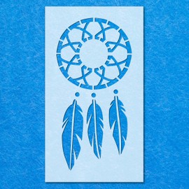 Dream Catcher Spiritual Stencil: Mylar Airbrush Wall Art Painting Crafts | DIY-A3 Stencil - Design Size (380 x 188 mm)