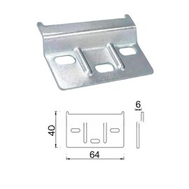 Pack of 10 Support Plates, Metal Support Plate, Cabinet Hanger, Cupboard Hanging Rail, 60 mm, Galvanised Steel, Wall Mounting for Hanging Cupboards