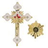Metal Enamel Crosses Enamel Coating Anti Rust Gold White Crosses