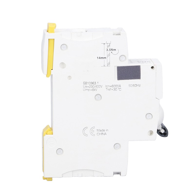 1P Miniature Circuit Breaker Low Voltage DIN Rail Mount Protection