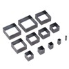 12PCS Squares Leather Cutting Die Punch Cutter Squ Craft Hole