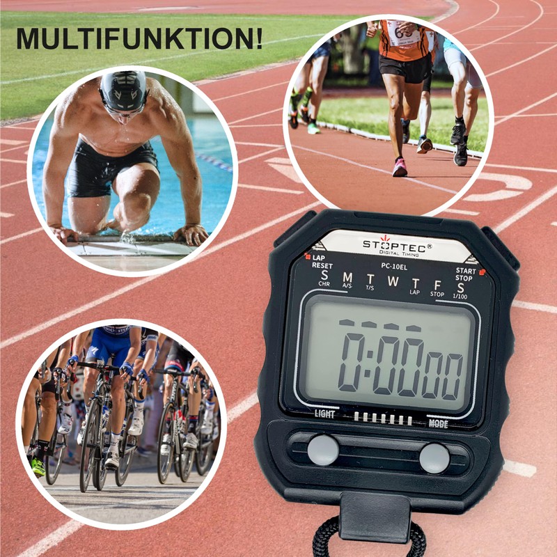 Stoptec Stopwatch PC-10 EL | Digital | Single Line Display