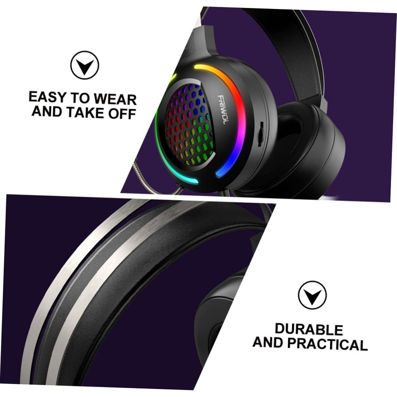 Levemolo Wired RGB Gaming Headset with Noise Reduction Comfortable Over-Ear
