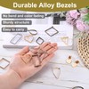 sourcing map 25Pcs Alloy Open Bezel Pendants, Diamond Shape Hollow