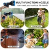 Garden Hose Nozzle,Hose Spray Nozzle with Adjustable 10 Watering Patterns,Slip
