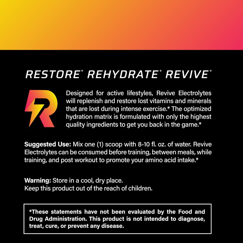 Revive Supplements Advanced Electrolytes Powder Ultimate Hydration with Essential Minerals