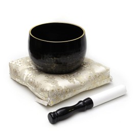 Heavy Tone Daitokuji Rin 3-Piece Set, Square Futon Rin Diameter 5.9 inches (15 cm), Tanaka Butsudan Shop Original Buddhist Tools