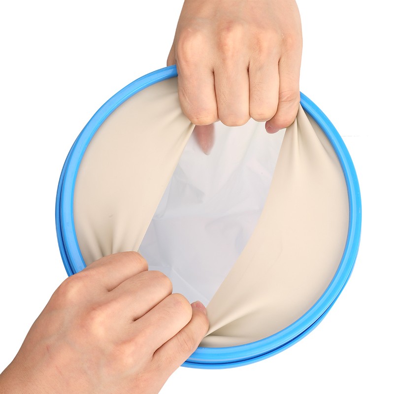 Blue PP ring adult bath arm with ring bathing sleeve