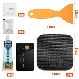 Taoanlo Trampoline Patch Repair Kit 4.1'' x 4.1'' Square Patches | Repair Trampoline Mat Tear or Hole in a Trampoline