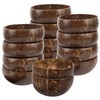 OMISTAR 14 PCS Coconut Shell Bowls, Small Polished Wooden Bowl,