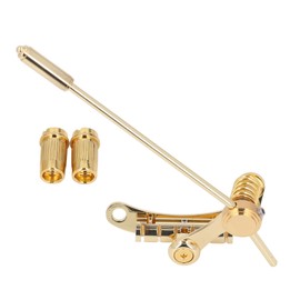 Guitar Tailpiece Tremolo, Flat Top Body Tremolo Unit Vibrato Bridge, Gold Aluminum Alloy Bar Guitar Tremolo Replacement for SG LP Style Flat Top Electric Guitar Parts