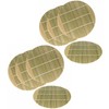 Green Bamboo Steamer liners Kitchen Mat Rack Steamer Pad Inserts,
