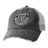 Special Forces Hat-Distressed Black Mesh Ball Cap