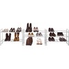 Simple Houseware 3-Tier Stackable Shoe Shelves Storage Utility Rack, Silver