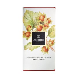 Amedei Chocolate Bar Milk Chocolate Nocciole W Hazelnuts, 50 Grams