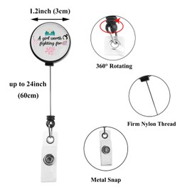 A Girl Worth Fighting for Mulans Badge Holder Retractable Clip Princess Mulans Gifts Mulans Movie Fan Gift Badge Reels (ML Princess Badge)