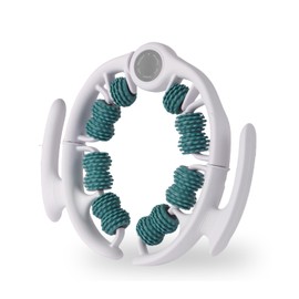 Cellulite Massage Tool Lymphatic Drainage Massager for Thighs & Legs & Buttocks, Anti Cellulite Roller with Detachable Handles Fascia Massage Tool for Contoured & Smoother Skin, White-Green