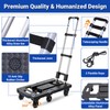 FUVLFAL Upgraded 600lbs Heavy Duty Folding Hand Truck Dolly, Light