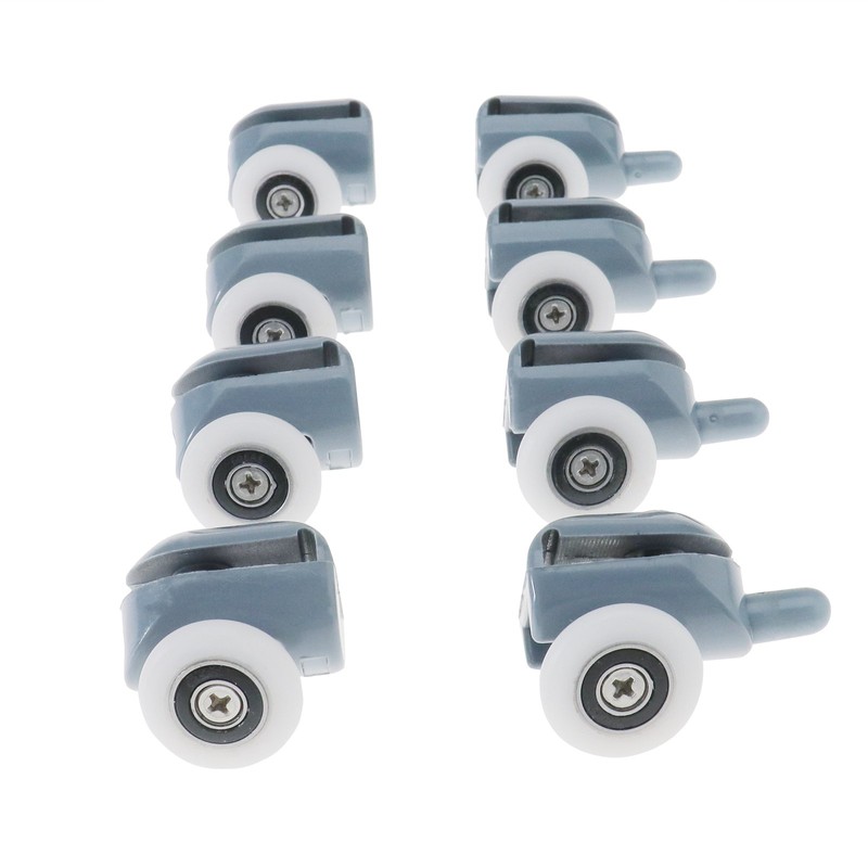 8 Pcs Single Shower Door Roller Runners 25mm Upper Bottom
