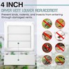Saillong 4 inch Dryer Vent Louvers, 6 Pack White Dryer