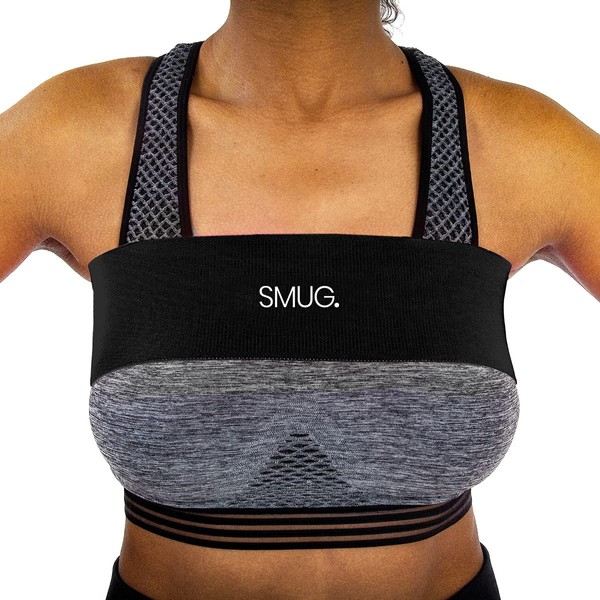 SMUG Chest Support Band for Women | Chest Support Band for Prevention of Pain and Injuries | Chest Stabiliser Band | Alternative to Sports Bra | Adjustable Velcro Strap for More Comfort | Medium