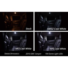 Diode Dynamics Rear Dome Light LEDs compatible with GMC Canyon 2015-2026 (pair), 194 HP3 Cool White (6000K)