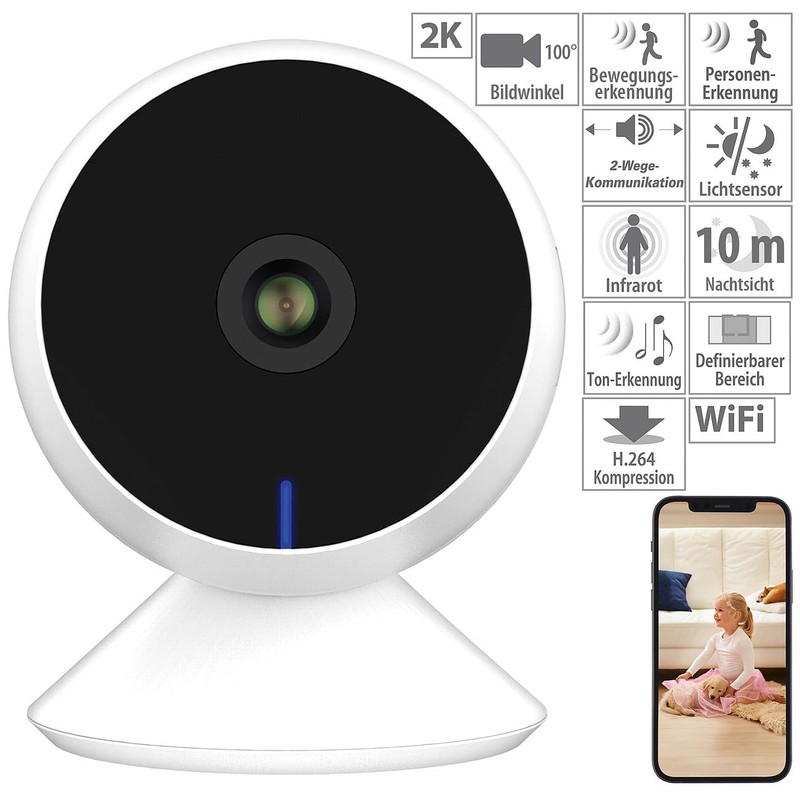 7links Indoor Camera: 2K IP Security Camera, Smart Motion Detection,