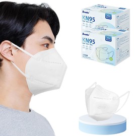 babaka KN95 Mask, 60 Pieces, 5 Layer Filters, Individual Packaging, White Color, 3D Design, Pollen and Virus Splash Prevention, Breathable, High Adhesion Mask, Does Not Hurt Ears, Soft Ear Strings
