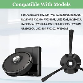 JZSTARINGE Side Brushes Replacement for Shark RV2310, RV2310AE, AV2310, AV2310AE, RV2300, RV2300S, RV2320S, RV2302, RV2302AE, RV2360AE, UR2350AE, UR2360S Matrix Plus Robot Vacuum Cleaner