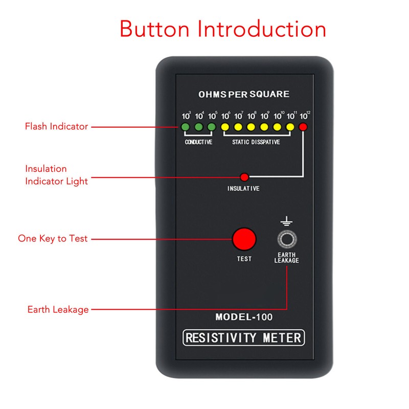 Surface Resistance Tester Precise Static Electricity Tester Surface Resistance Measuring
